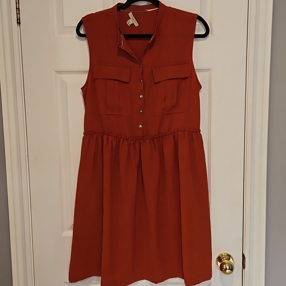 Burberry Brit Sleeveless Sienna Button-Front Casual Dress Size 10 - Picture 3 of 7